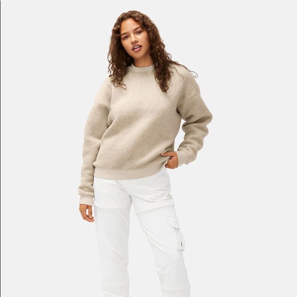 Outdoor Voices Megafleece Crewneck in Oatmeal